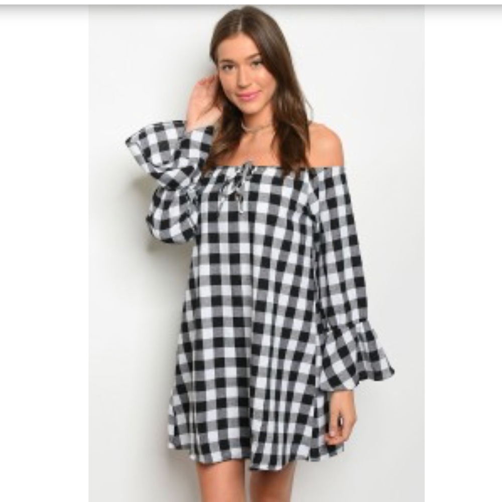 Black White Squared Dress 🌸Sale1 Left - Picture 4 of 6